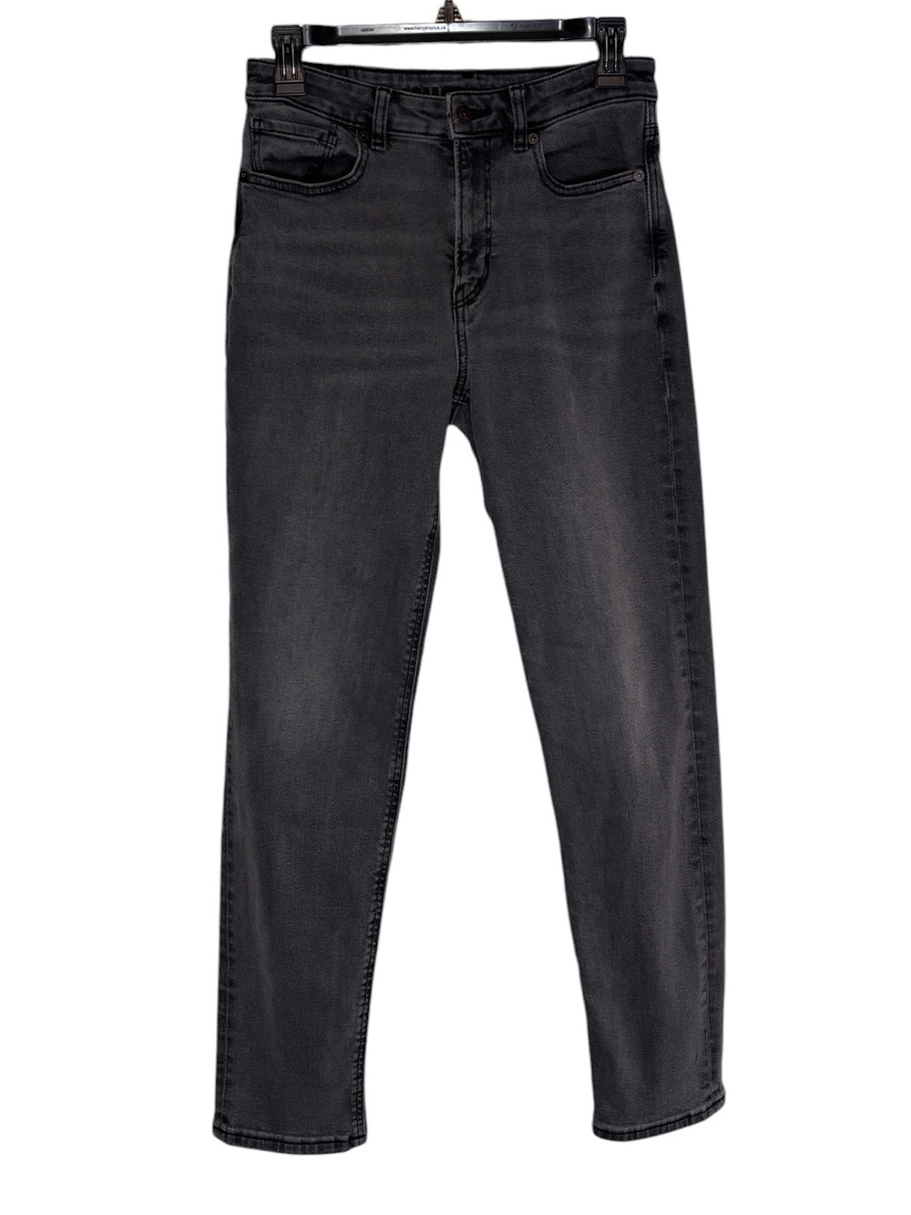 American Eagle 2 Regular Gray Black‎ Mom Jeans Straight Leg Stretch Cotton Blend